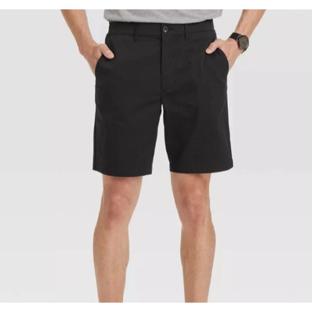 Goodfellow Co Tech Shorts Size 40 (9 Inch Inseam) Black Moisture Wicking Stretch